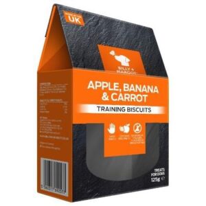 Billy + Margot Apple, Banana and Carrot Dog Biscuits 125g