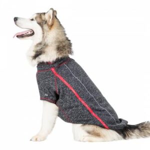 Trespaws Boomer Black Melange Windproof Dog Fleece XL