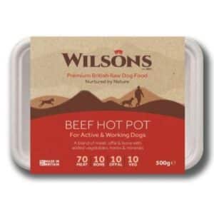 Wilsons Beef Hot Pot Premium Raw Frozen Dog Food 500g