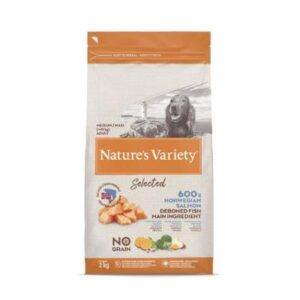 Natures Variety Selected Medium Adult Dry Dog Food Norwegian Salmon 2kg