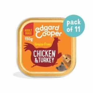 Edgard & Cooper Adult Grain Free Chicken & Turkey Wet Dog Food - 11 x 150g