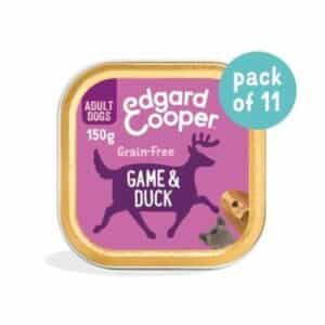 Edgard & Cooper Adult Grain Free Game & Duck Wet Dog Food Trays - 11 x 150g