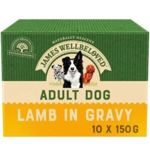 James Wellbeloved Adult Wet Dog Food Pouch With Lamb, Rice And Vegetables In Gravy 10 x 150g