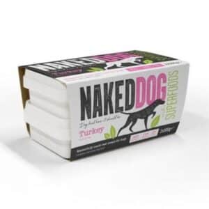 Naked Dog Adult Superfood Turkey Raw Frozen Dog Food - 2 x 500g