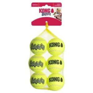 KONG Air Squeaker Tennis Balls Medium Net of 6