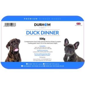 Durham Animal Feeds Raw Dog Food- Duck Dinner 500g